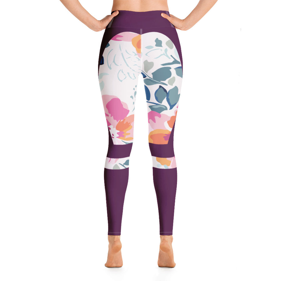 Floral (Plum) Yoga Leggings