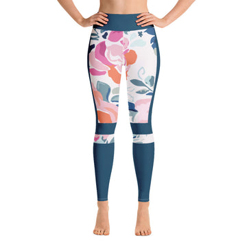 Floral (Teal) Yoga Leggings