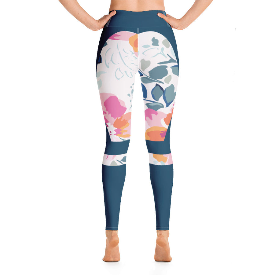 Floral (Teal) Yoga Leggings