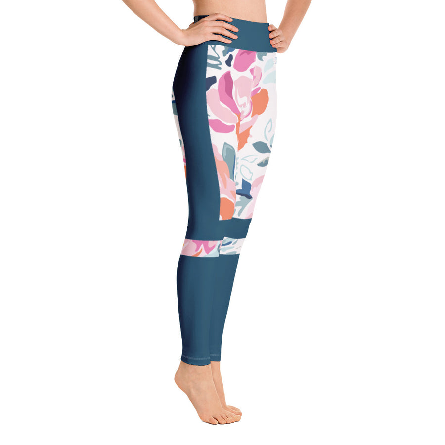 Floral (Teal) Yoga Leggings