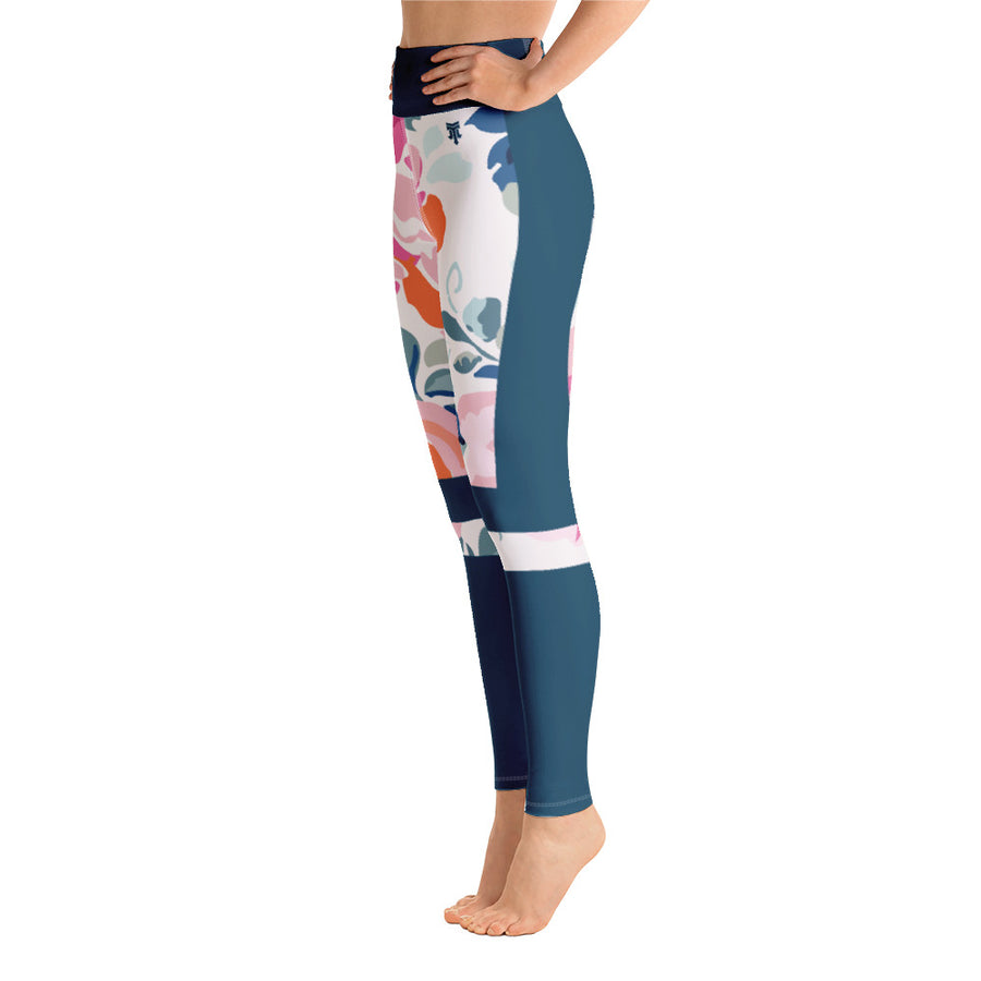 Floral (Teal) Yoga Leggings